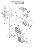 FREEZER LINER Diagram and Parts List for KSRB27QGBL00  KitchenAid Refrigerator