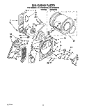 SECTION Diagram and Parts List for LET5434AN0  Whirlpool Dryer