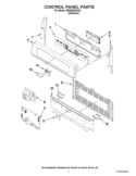 CONTROL PANEL PARTS Diagram and Parts List for KERS308XSS2  KitchenAid Range