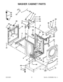 WASHER CABINET PARTS Diagram and Parts List for CGT8000AQ1  Whirlpool Washer Dryer Combo