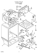 LINER PARTS Diagram and Parts List for IJT195300  Inglis Refrigerator