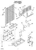 UNIT PARTS Diagram and Parts List for RT18BKXSQ00  Roper Refrigerator