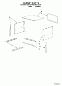 CABINET PARTS Diagram and Parts List for IBMS1455VW0  Whirlpool Microwave