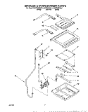 BROILER AND OVEN BURNER Diagram and Parts List for KGRT507BAL1  KitchenAid Range