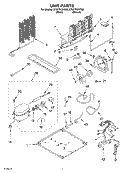 UNIT Diagram and Parts List for ET9FTKXKT02  Whirlpool Refrigerator