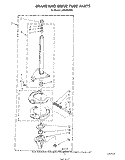 BRAKE AND DRIVE TUBE Diagram and Parts List for LA5580XSW2  Whirlpool Washer