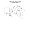 CONTROL PANEL, LITERATURE Diagram and Parts List for KEBS208DWH1  KitchenAid Wall Oven
