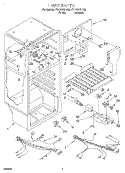 LINER Diagram and Parts List for CT14NKXHW00  Crosley Refrigerator