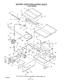 BROILER AND OVEN BURNER Diagram and Parts List for H8858L0  Roper Range
