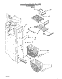 FREEZER LINER Diagram and Parts List for 3XRA710  Whirlpool Refrigerator