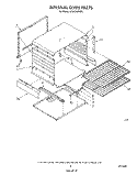 INTERNAL OVEN Diagram and Parts List for SF3020ERW4  Whirlpool Range