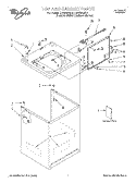 TOP AND CABINET, LITERATURE Diagram and Parts List for LSQ9264HQ0  Whirlpool Washer