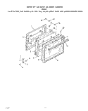 FULL GLASS UPPER OVEN AND LOWER BROILER Diagram and Parts List for B4157X0  Roper Range