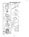 PUMP AND MOTOR Diagram and Parts List for SHU99041  Whirlpool Dishwasher