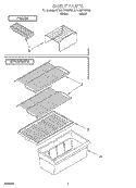 SHELF Diagram and Parts List for RT14HDXGW02  Roper Refrigerator