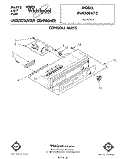 CONSOLE Diagram and Parts List for DU8500XT2  Whirlpool Dishwasher