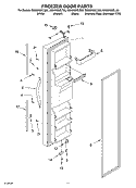 FREEZER DOOR Diagram and Parts List for GS5SHGXLQ00  Whirlpool Refrigerator