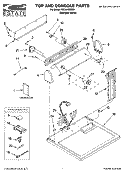 TOP AND CONSOLE PARTS Diagram and Parts List for EED4100SQ0  Estate Dryer