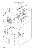 ICEMAKER Diagram and Parts List for RT21LMXJW01  Roper Refrigerator