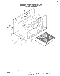 CABINET AND HINGE Diagram and Parts List for RM955PXLW1  Whirlpool Microwave Oven Combo
