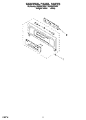 CONTROL PANEL PARTS Diagram and Parts List for YGBD307PDQ7  Whirlpool Wall Oven