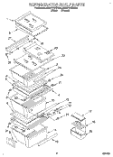 REFRIGERATOR SHELF Diagram and Parts List for 3ED27DQXDW00  Whirlpool Refrigerator