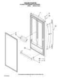 DOOR PARTS Diagram and Parts List for 5VEV188NAQ00  Whirlpool Freezer