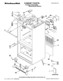 CABINET PARTS Diagram and Parts List for KFIS27CXMS6  KitchenAid Refrigerator