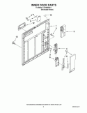 INNER DOOR PARTS Diagram and Parts List for CUD4000WU1  Crosley Dishwasher
