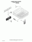 LOWER RACK PARTS Diagram and Parts List for KUDE40FXPA3  KitchenAid Dishwasher
