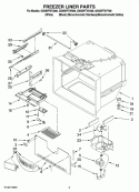 FREEZER LINER PARTS Diagram and Parts List for GX5SHTXVA00  Whirlpool Refrigerator