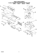 AIR FLOW PARTS Diagram and Parts List for MH8150XMB0  Whirlpool Microwave