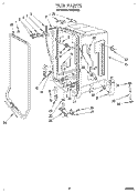 TUB Diagram and Parts List for WU0800B  Roper Dishwasher