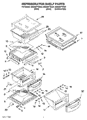 REFRIGERATOR SHELF PARTS Diagram and Parts List for KSRX22FTWH00  KitchenAid Refrigerator