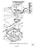 MACHINE BASE Diagram and Parts List for LA5300XPW0  Whirlpool Washer