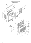 CABINET Diagram and Parts List for ACQ124XJ0  Whirlpool Air Conditioner