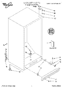 CABINET, LITERATURE Diagram and Parts List for EV120FXGW03  Whirlpool Freezer