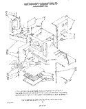 MICROWAVE CABINET Diagram and Parts List for KEMI371TBL3  KitchenAid Microwave Oven Combo
