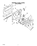 CONTROL PANEL Diagram and Parts List for SF365BEYQ1  Whirlpool Range