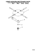 LOWER WASHARM AND STRAINER PARTS Diagram and Parts List for KUDS01ILBT5  KitchenAid Dishwasher