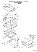 REFRIGERATOR SHELF Diagram and Parts List for KSRB25QABL11  KitchenAid Refrigerator