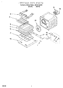 INTERNAL OVEN Diagram and Parts List for KEBS278DWH4  KitchenAid Wall Oven