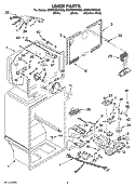 LINER PARTS Diagram and Parts List for GR9FHMXVB00  Whirlpool Refrigerator