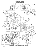 CABINET Diagram and Parts List for LG5606XPW0  Whirlpool Dryer