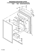 REFRIGERATOR DOOR PARTS Diagram and Parts List for GR9FHTXTL00  Whirlpool Refrigerator