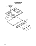 COOKTOP Diagram and Parts List for FGC355VL1  Whirlpool Range