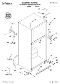 CABINET, LITERATURE Diagram and Parts List for CT21GKXKT02  Crosley Refrigerator