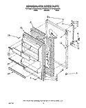 REFRIGERATOR DOOR, LIT/OPTIONAL Diagram and Parts List for RT18BKXXW00  Roper Refrigerator