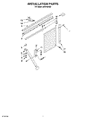 INSTALLATION PARTS Diagram and Parts List for ACQ189XM0  Whirlpool Air Conditioner