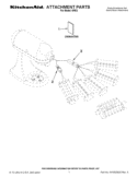 ATTACHMENT PARTS Diagram and Parts List for KPEX  KitchenAid Mixer